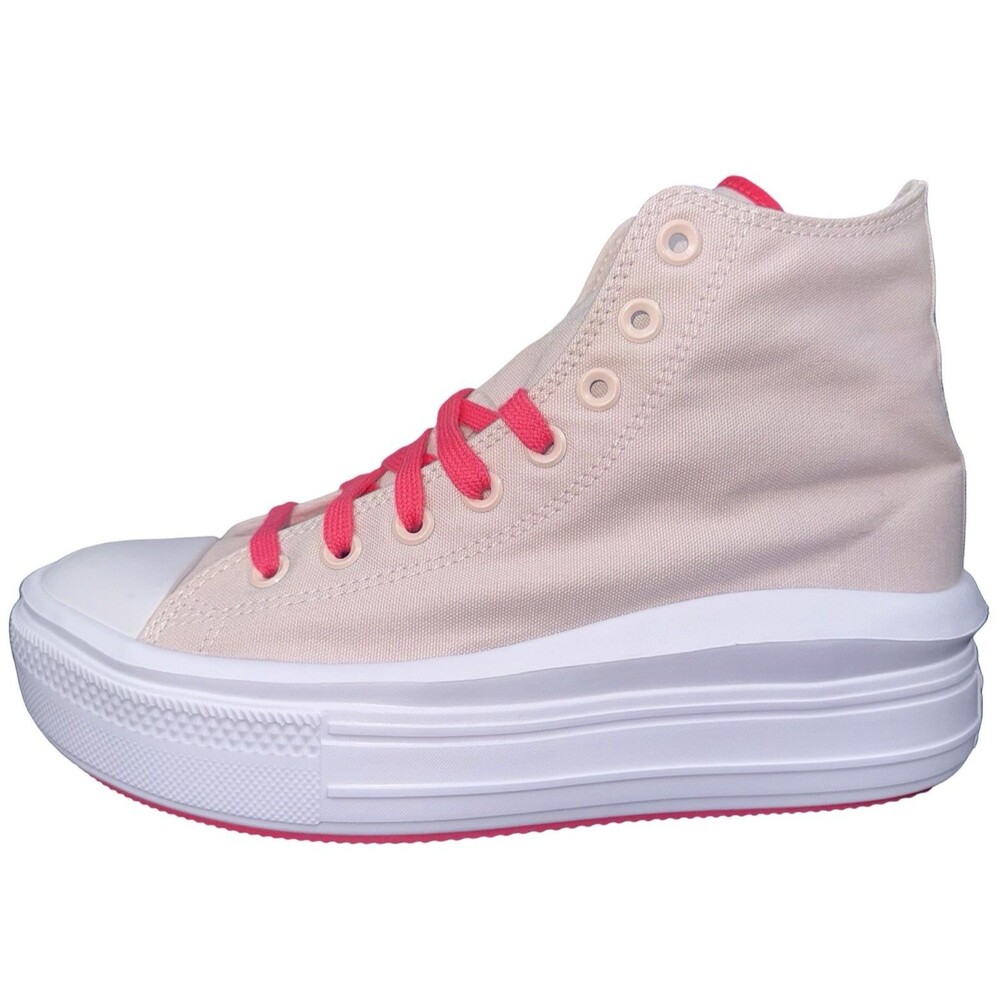 Converse Womens 10 Chuck Taylor All Star Move Hi Top Platform Shoes Barely Rose